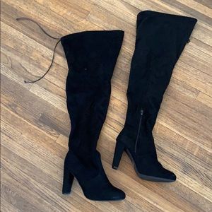 Thigh high boots-plus size